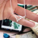 Load image into Gallery viewer, 0.75-ct-round-diamond-V-graduated-necklace-in-FDNK8068ANGLE1-0.75-CT-NL-WG