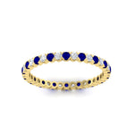 Load image into Gallery viewer, 0-75-carat-diamond-sapphire-eternity-band-in-yellow-gold-FD8072ROBGSABLANGLE5-0.72CT-NL-YG?v=1774347027