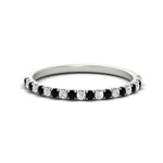 Load image into Gallery viewer, 0.15-ct-delicate-u-prong-stack-black-diamond-band-in-white-gold-FD8370GBLACK-0.15CT-NL-WG.jpg