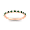 Load image into Gallery viewer, 0.15-ct-delicate-u-prong-stack-emerald-band-in-rose-gold-FD8370GEMGRANGLE5-0.15CT-NL-RG.jpg