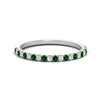 Load image into Gallery viewer, 0.15-ct-delicate-u-prong-stack-emerald-band-in-white-gold-FD8370GEMGR-0.15CT-NL-WG.jpg