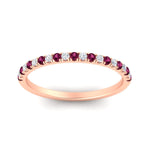 Load image into Gallery viewer, 0.15-ct-delicate-u-prong-stack-pink-sapphire-band-in-rose-gold-FD8370GSADRPIANGLE5-0.15CT-NL-RG.jpg