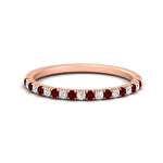 Load image into Gallery viewer, 0.15-ct-delicate-u-prong-stack-ruby-band-in-rose-gold-FD8370GRUDR-0.15CT-NL-RG.jpg