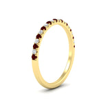 Load image into Gallery viewer, 0.15-ct-delicate-u-prong-stack-ruby-band-in-yellow-gold-FD8370GRUDRANGLE2-0.15CT-NL-YG.jpg