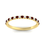 Load image into Gallery viewer, 0.15-ct-delicate-u-prong-stack-ruby-band-in-yellow-gold-FD8370GRUDRANGLE5-0.15CT-NL-YG.jpg