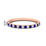 Load image into Gallery viewer, 0.15-ct-delicate-u-prong-stack-sapphire-band-in-rose-gold-FD8370GSABL-0.15CT-NL-RG-HW.jpg
