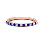 Load image into Gallery viewer, 0.15-ct-delicate-u-prong-stack-sapphire-band-in-rose-gold-FD8370GSABL-0.15CT-NL-RG.jpg