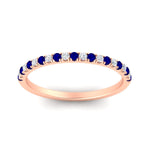 Load image into Gallery viewer, 0.15-ct-delicate-u-prong-stack-sapphire-band-in-rose-gold-FD8370GSABLANGLE5-0.15CT-NL-RG.jpg