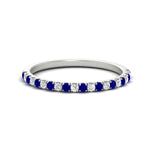 Load image into Gallery viewer, 0.15-ct-delicate-u-prong-stack-sapphire-band-in-white-gold-FD8370GSABL-0.15CT-NL-WG.jpg