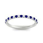 Load image into Gallery viewer, 0.15-ct-delicate-u-prong-stack-sapphire-band-in-white-gold-FD8370GSABLANGLE5-0.15CT-NL-WG.jpg