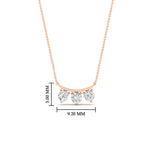 Load image into Gallery viewer, 0.18-ct-trio-diamond-pendant-necklace-in-rose-gold-FDPD11416ANGLE1-0.20CT-NL-RG-HW