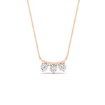 Load image into Gallery viewer, 0.18-ct-trio-diamond-pendant-necklace-in-rose-gold-FDPD11416ANGLE1-0.20CT-NL-RG