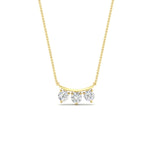 Load image into Gallery viewer, 0.18-ct-trio-diamond-pendant-necklace-in-yellow-gold-FDPD11416-0.20CT-NL-YG