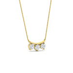 Load image into Gallery viewer, 0.18-ct-trio-diamond-pendant-necklace-in-yellow-gold-FDPD11416-0.20CT-NL-YG