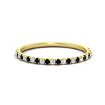 Load image into Gallery viewer, 0.20-ct-delicate-womens-custom-black-diamond-wedding-band-in-yellow-gold-FD8370GBLACK-0.20CT-NL-YG.jpg