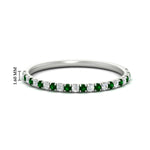 Load image into Gallery viewer, 0.20-ct-delicate-womens-custom-emerald-wedding-band-in-white-gold-FD8370GEMGR-0.20CT-NL-WG-HW.jpg