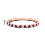 Load image into Gallery viewer, 0.20-ct-delicate-womens-custom-pink-sapphire-wedding-band-in-rose-gold-FD8370GSADRPI-0.20CT-NL-RG-HW.jpg