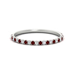 Load image into Gallery viewer, 0.20-ct-delicate-womens-custom-ruby-wedding-band-in-white-gold-FD8370GRUDR-0.20CT-NL-WG.jpg