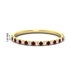 Load image into Gallery viewer, 0.20-ct-delicate-womens-custom-ruby-wedding-band-in-yellow-gold-FD8370GRUDR-0.20CT-NL-YG-HW.jpg