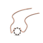 Load image into Gallery viewer, 0.25-carat-circle-round-black-diamond-pendant-in-rose-gold-FDPD11271GBLACK-0.25CT_20-NL-RG