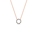 Load image into Gallery viewer, 0.25-carat-circle-round-black-diamond-pendant-in-rose-gold-FDPD11271GBLACKANGLE1-0.25CT_20-NL-RG