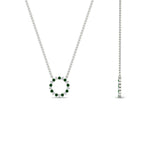 Load image into Gallery viewer, 0.25-carat-circle-round-emerald-pendant-in-white-gold-FDPD11271GEMGRANGLE2-0.25CT_20-NL-WG