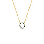 Load image into Gallery viewer, 0.25-carat-circle-round-emerald-pendant-in-yellow-gold-FDPD11271GEMGRANGLE1-0.25CT_20-NL-YG