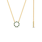 Load image into Gallery viewer, 0.25-carat-circle-round-emerald-pendant-in-yellow-gold-FDPD11271GEMGRANGLE2-0.25CT_20-NL-YG