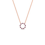 Load image into Gallery viewer, 0.25-carat-circle-round-pink-sapphire-pendant-in-rose-gold-FDPD11271GSADRPIANGLE1-0.25CT_20-NL-RG