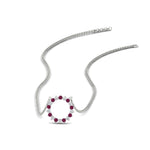 Load image into Gallery viewer, 0.25-carat-circle-round-pink-sapphire-pendant-in-white-gold-FDPD11271GSADRPI-0.25CT_20-NL-WG