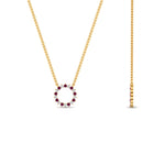 Load image into Gallery viewer, 0.25-carat-circle-round-pink-sapphire-pendant-in-yellow-gold-FDPD11271GSADRPIANGLE2-0.25CT_20-NL-YG