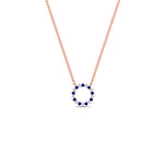 Load image into Gallery viewer, 0.25-carat-circle-round-sapphire-pendant-in-rose-gold-FDPD11271GSABLANGLE1-0.25CT_20-NL-RG