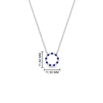 Load image into Gallery viewer, 0.25-carat-circle-round-sapphire-pendant-in-white-gold-FDPD11271GSABLANGLE1-0.25CT_20-NL-WG-HW