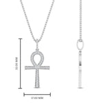 Load image into Gallery viewer, 0.25-carat-diamond-ankh-cross-pendant-in-FDPD11003-NL-WG