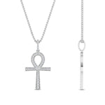 Load image into Gallery viewer, 0.25-carat-diamond-ankh-cross-pendant-in-FDPD11003-NL-WG