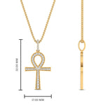 Load image into Gallery viewer, 0.25-carat-diamond-ankh-cross-pendant-in-FDPD11003-NL-YG