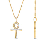 Load image into Gallery viewer, 0.25-carat-diamond-ankh-cross-pendant-in-FDPD11003-NL-YG