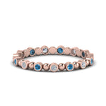 Load image into Gallery viewer, 0.25-carat-diamond-bezel-bead-wedding-band-with-blue-topaz-in-rose-gold-FDEWB123630RO(1.50MM)GICBLTO-NL-RG.jpg