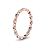 Load image into Gallery viewer, 0.25-carat-diamond-bezel-bead-wedding-band-with-blue-topaz-in-rose-gold-FDEWB123630RO(1.50MM)GICBLTO-NL-RG.jpg