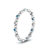 Load image into Gallery viewer, 0.25-carat-diamond-bezel-bead-wedding-band-with-blue-topaz-in-white-gold-FDEWB123630RO(1.50MM)GICBLTO-NL-WG.jpg