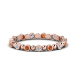 Load image into Gallery viewer, 0.25-carat-diamond-bezel-bead-wedding-band-with-orange-sapphire-in-rose-gold-FDEWB123630RO(1.50MM)GSAOR-NL-RG.jpg