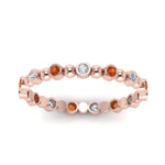 Load image into Gallery viewer, 0.25-carat-diamond-bezel-bead-wedding-band-with-orange-sapphire-in-rose-gold-FDEWB123630RO(1.50MM)GSAOR-NL-RG.jpg