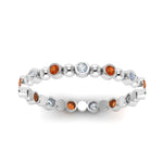 Load image into Gallery viewer, 0.25-carat-diamond-bezel-bead-wedding-band-with-orange-sapphire-in-white-gold-FDEWB123630RO(1.50MM)GSAOR-NL-WG.jpg