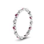 Load image into Gallery viewer, 0.25-carat-diamond-bezel-bead-wedding-band-with-pink-sapphire-in-white-gold-FDEWB123630RO(1.50MM)GSADRPI-NL-WG.jpg