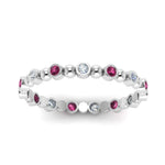 Load image into Gallery viewer, 0.25-carat-diamond-bezel-bead-wedding-band-with-pink-sapphire-in-white-gold-FDEWB123630RO(1.50MM)GSADRPI-NL-WG.jpg