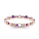 Load image into Gallery viewer, 0.25-carat-diamond-bezel-bead-wedding-band-with-purple-topaz-in-rose-gold-FDEWB123630RO(1.50MM)GVITO-NL-RG.jpg