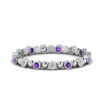 Load image into Gallery viewer, 0.25-carat-diamond-bezel-bead-wedding-band-with-purple-topaz-in-white-gold-FDEWB123630RO(1.50MM)GVITO-NL-WG.jpg