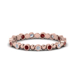 Load image into Gallery viewer, 0.25-carat-diamond-bezel-bead-wedding-band-with-ruby-in-rose-gold-FDEWB123630RO(1.50MM)GRUDR-NL-RG.jpg