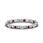 Load image into Gallery viewer, 0.25-carat-diamond-bezel-bead-wedding-band-with-ruby-in-white-gold-FDEWB123630RO(1.50MM)GRUDR-NL-WG.jpg