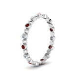 Load image into Gallery viewer, 0.25-carat-diamond-bezel-bead-wedding-band-with-ruby-in-white-gold-FDEWB123630RO(1.50MM)GRUDR-NL-WG.jpg